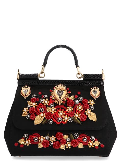 dolce gabbana sicily bag black|dolce and gabbana Sicily handbag.